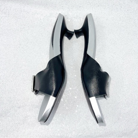 Gianni Bini Dazzle silver and black slide on kitten heels - Picture 3 of 13